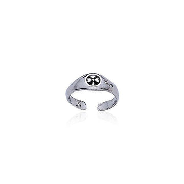 Celtic Shamrock Silver Toe Ring TR3306 - Jewelry